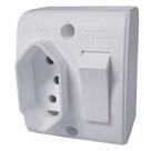 Interruptor Simples com Tomada 10A + T 2P Branca - Mectronic