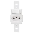 Interruptor Simples com Tomada 2P+T 20A/250V~ Fame Blanc Interruptor Simples com Tomada 2P+T 20A/250V~ Fame Blanc