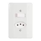 Interruptor Simples Com Tomada 2Pinos+Terra 20A - Mectronic Interruptor Simples Com Tomada 2Pinos+Terra 20A - Mectronic