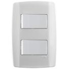 Interruptor Simples Duplo Branco 4x2 10a 250v 8018 Slim