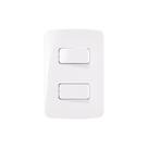 Interruptor Simples Duplo E Interruptor Paralelo Margirius B3 10a Com Placa 4x2 Branco