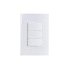 Interruptor Simples Duplo E Interruptor Paralelo Margirius Sleek 10a Com Placa 4x2 Branco Interruptor Simples Duplo E Interruptor Paralelo Margirius Sleek 10a Com Placa 4x2 Branco