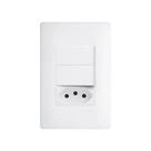 Interruptor Simples Duplo e Tomada 2P+T 10A Fame Habitat com Placa 4x2