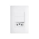 Interruptor Simples Duplo e Tomada 2P+T 20A Fame Habitat com Placa 4x2