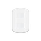 Interruptor Simples Duplo Fame Blanc+ Distanciados com Placa 4x2 Branco Interruptor Simples Duplo Fame Blanc+ Distanciados com Placa 4x2 Branco