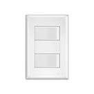 Interruptor Simples Duplo Fame Evidence Com Placa 4x2 Branco