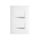 Interruptor Simples Duplo Fame Habitat Com Placa 4x2 Branco