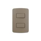 Interruptor Simples Duplo Margirius B3 Colors 10a Com Placa 4x2 Argila