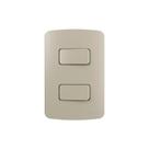 Interruptor Simples Duplo Margirius B3 Colors 10a Com Placa 4x2 Pérola