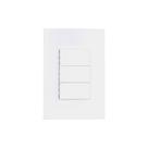 Interruptor Simples E Interruptor Paralelo Duplo Margirius Sleek 10a Com Placa 4x2 Branco Branco