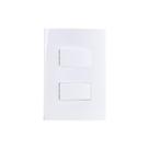 Interruptor Simples E Interruptor Paralelo Margirius Sleek 10a Com Placa 4x2 Branco Branco