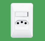 Interruptor Simples e Tomada 2p+t 10a/250v Sistema Externo - Fame Interruptor Simples e Tomada 2p+t 10a/250v Sistema Externo - Fame