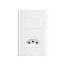Interruptor Simples E Tomada 2p+t 10a Fame Modulare Com Placa 4x2 Branco