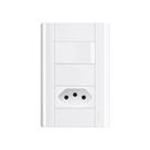 Interruptor Simples E Tomada 2p+t 20a Fame Modulare Com Placa 4x2 Branco Interruptor Simples E Tomada 2p+t 20a Fame Modulare Com Placa 4x2 Branco