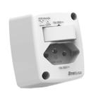 Interruptor Simples e Tomada de Sobrepor 10A Branco Standard Enerbras Interruptor Simples e Tomada de Sobrepor 10A Branco Standard Enerbras