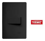 Interruptor Simples Fame Habitat Black com Placa 4x2 Preto