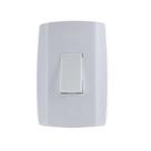 Interruptor Simples Horizontal 250V 10A - Linha Slim - Ilumi