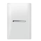 Interruptor Simples Horizontal Cromado Com Placa 4x2 Branco - Dc-12002 - Novara