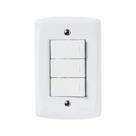 Interruptor Simples Lux2 Conjunto 3 Peças 10A com Sistema Modular Branco Tramontina Interruptor Simples Lux2 Conjunto 3 Peças 10A com Sistema Modular Branco Tramontina