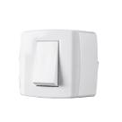 Interruptor simples monobloco tecla unica 10a 250v slim box tomada de acender
