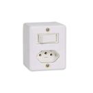Interruptor Simples + Tomada 10a Linha Box Ilumi - Conjunto Elétrico