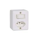 Interruptor Simples + Tomada 10A Linha Box Ilumi - Conjunto Elétrico