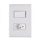 Interruptor Simples + Tomada 10A Linha Liz Tramontina - Branco - Modular - Parafusos Inclusos Interruptor Simples + Tomada 10A Linha Liz Tramontina - Branco - Modular - Parafusos Inclusos
