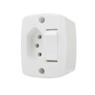 Interruptor Simples + Tomada 10a Linha Retangular - Ilumi - Conjunto De Interruptor E Tomada