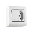Interruptor Simples + Tomada 10A Tramontina Lizflex - Conjunto Elétrico