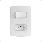 Interruptor Simples + Tomada 20A 2P+T Branco Miluz Schneider