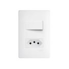 Interruptor Simples + Tomada 20a com placa 4x2 Fame Habitat