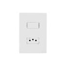 Interruptor Simples + Tomada 20A Linha I9 Ilumi - Conjunto Elétrico