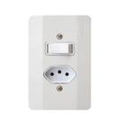 Interruptor Simples + Tomada 20A Linha Millenium - Mectronic STR-E6M