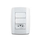 Interruptor Simples + Tomada 20A Linha Slim Ilumi - Conjunto 2 - 250V