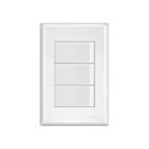 Interruptor Simples Triplo Fame Evidence Com Placa 4x2 Branca