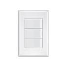 Interruptor Simples Triplo Fame Evidence com Placa 4x2 Branca