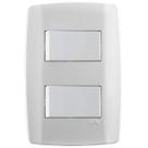 Interruptor Slim Simples 2Tec. 10A 250V Branca Ilumi 8018 Interruptor Slim Simples 2Tec. 10A 250V Branca Ilumi 8018