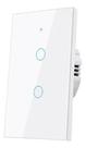 Interruptor Smart Touch WiFi Bivolt Branco 2 Teclas Google Alexa Home Assistente