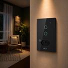 Interruptor Smart Wi-fi 2.4 GHz Alexa 2 Botões e Tomada 4x2 Bivolt Preto Cod: 291990636 Neo Avant