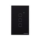 Interruptor smart wi-fi touch 3 tecla ews 1003 preto