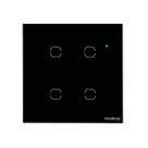 Interruptor SMART WI-FI Touch 4 Teclas Preto EWS 1004 4850028 Interruptor SMART WI-FI Touch 4 Teclas Preto EWS 1004 4850028