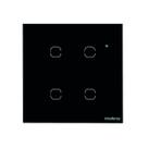 Interruptor Smart Wi-fi Touch 4 Teclas Preto Ews 1004 4850028 Interruptor Smart Wi-fi Touch 4 Teclas Preto Ews 1004 4850028