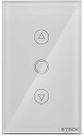 Interruptor Smarteck 4x2 Dimmer Touch Branco Vidro Temperado