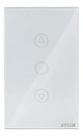 Interruptor Smarteck 4x2 Dimmer Touch Branco Vidro Temperado