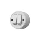 Interruptor sobrepor 2 teclas simples fame 10a cinza