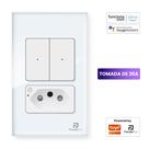 Interruptor Tomada Inteligente 20A 1, 2 e 3 Botões Padrão 4x2 Wifi Smart App Alexa Tuya Google Home Smart Life Panda Plus Bivolt Interruptor Tomada Inteligente 20A 1, 2 e 3 Botões Padrão 4x2 Wifi Smart App Alexa Tuya Google Home Smart Life Panda Plus Bivolt