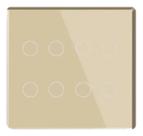 Interruptor Touch 8 Botões Zigbee Vidro Dourado Melery