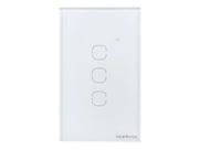 Interruptor touch, intelbras, smart, wi-fi, 3 teclas, ews 1003, branco
