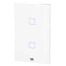Interruptor Touch Inteligente 2 Botoes WI-FI 10A + RF com Placa 4X2 WEG Home Branco.
