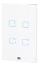 Interruptor touch inteligente 4 botões Wi-Fi 10A + RF com placa 4x2 Weg home branco Weg smart home